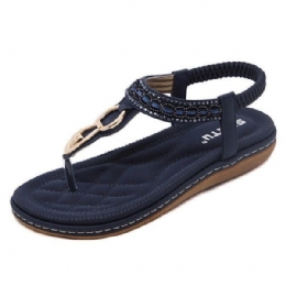 Utomhus Beach Flat Flip Flops Casual Platta Dam Sandaler Skor