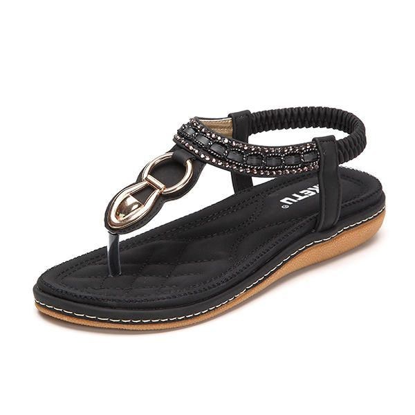 Utomhus Beach Flat Flip Flops Casual Platta Dam Sandaler Skor