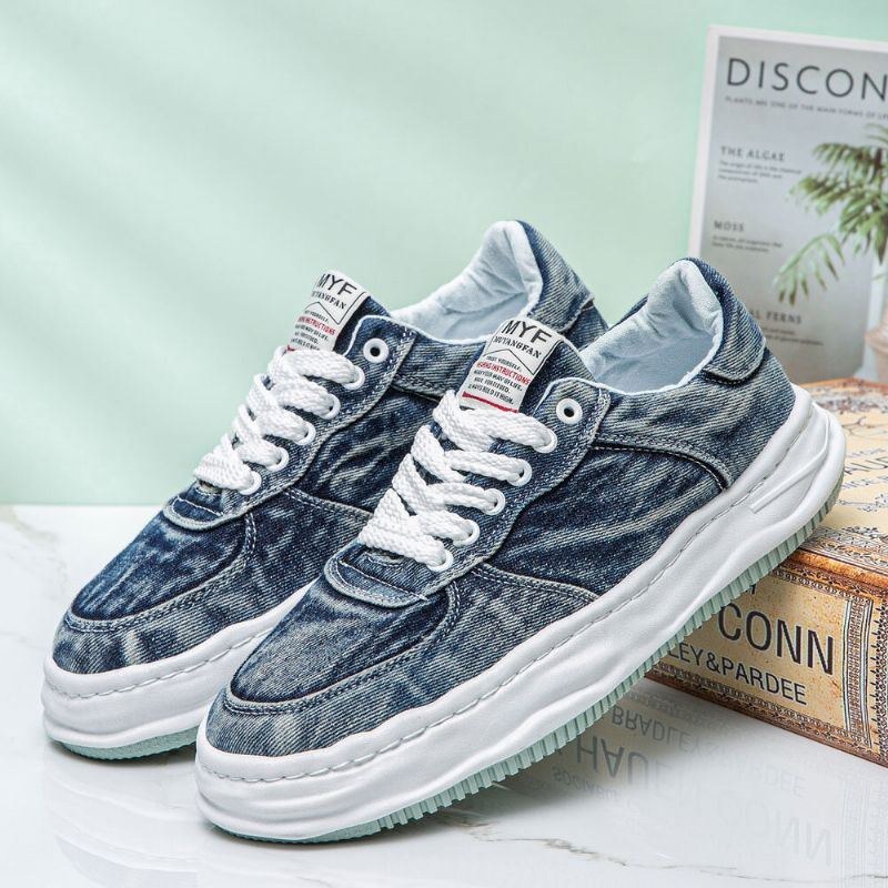 Herr Andas Canvas Bekväm Mjuk Sula One Size Mindre Casual Sport Denim Court Skor