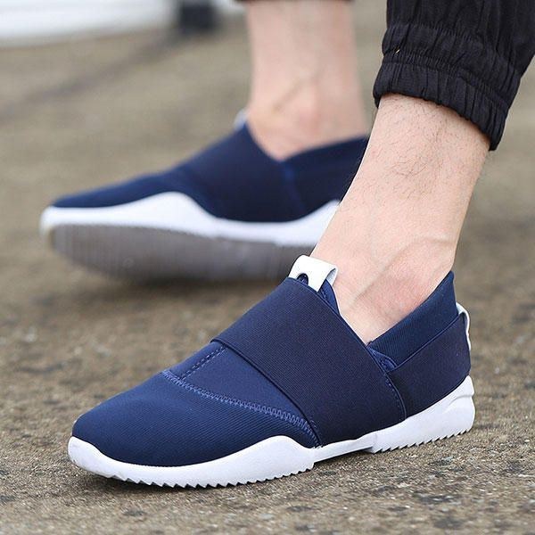 Herr Andas Elastiska Bnad Slip On Casual Sneakers