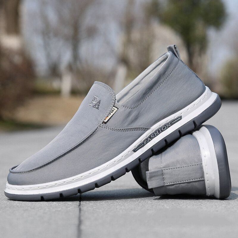 Herr Andas Mjuk Sula Ren Färg Slip On Gamla Peking Casual Tygskor