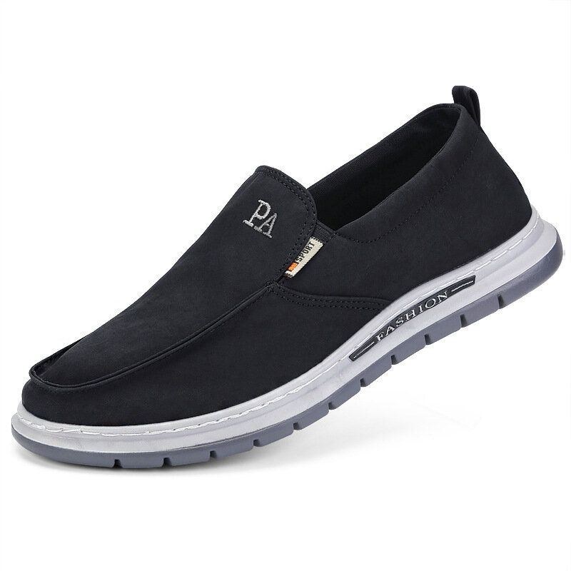 Herr Andas Mjuk Sula Ren Färg Slip On Gamla Peking Casual Tygskor