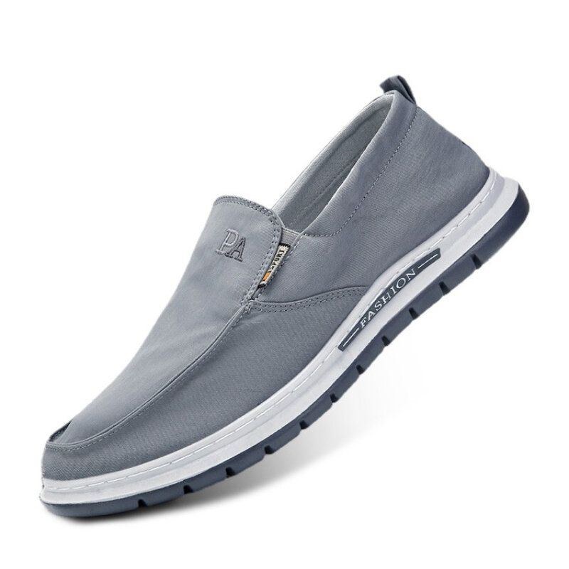 Herr Andas Mjuk Sula Ren Färg Slip On Gamla Peking Casual Tygskor