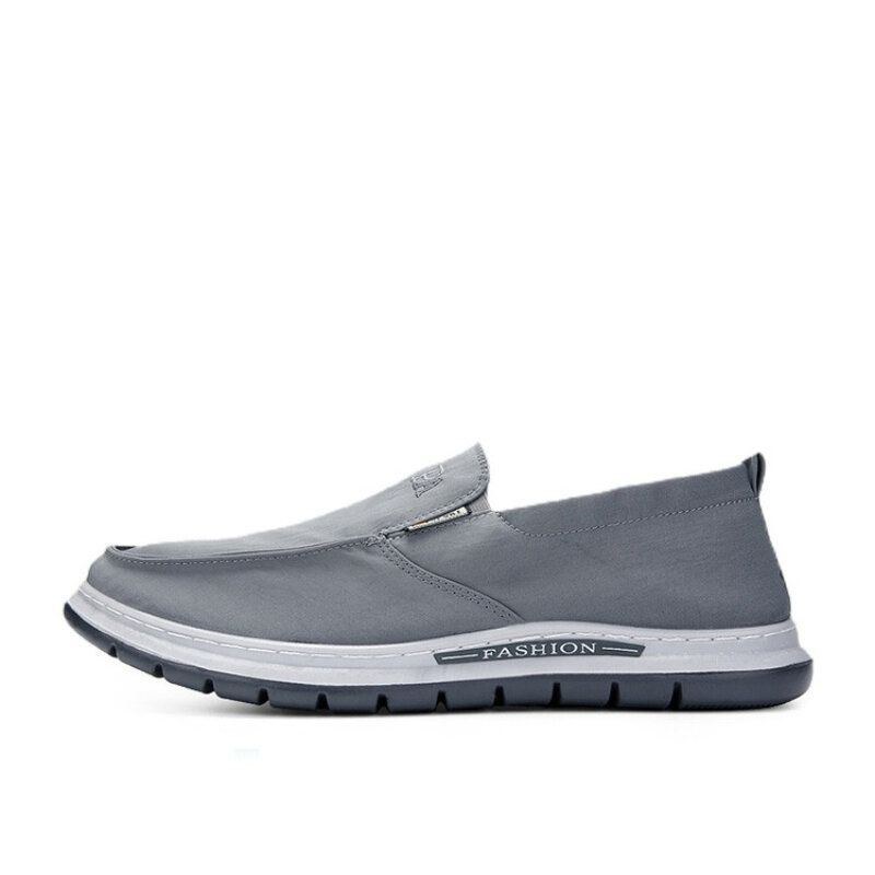 Herr Andas Mjuk Sula Ren Färg Slip On Gamla Peking Casual Tygskor