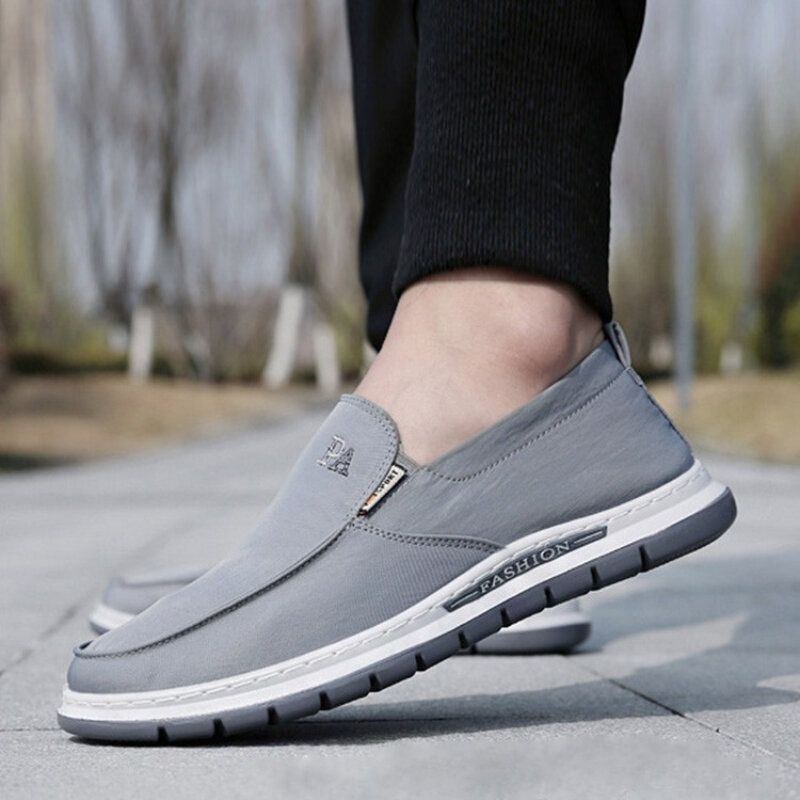 Herr Andas Mjuk Sula Ren Färg Slip On Gamla Peking Casual Tygskor