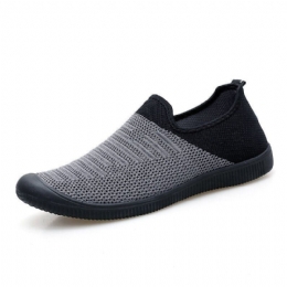 Herr Andas Stickade Mesh Casual Flat Sneakers