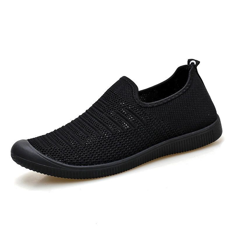 Herr Andas Stickade Mesh Casual Flat Sneakers