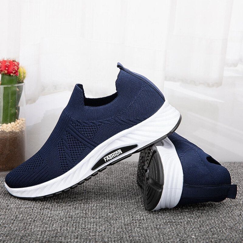 Herr Andas Tyg Mjuk Sula Slip On Pure Color Bekväma Sport Casual Walking Skor