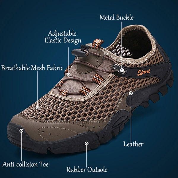 Herr Anti Collision Toe Mesh Outdoor Hiking Sneakers