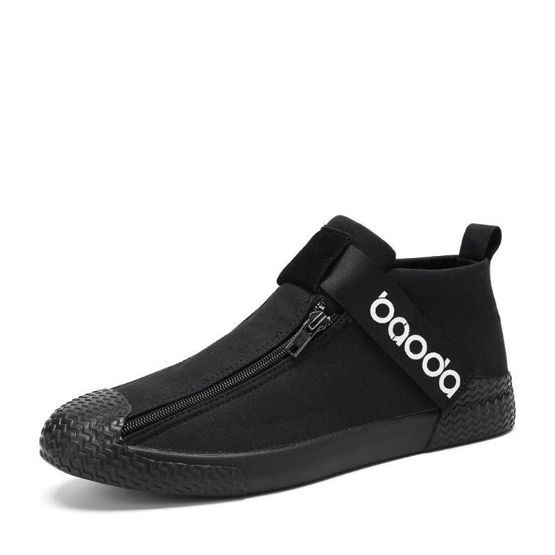 Herr Canvas Andas Mjuk Sula Bekväm Slip On Solida Casual Court Skor