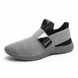 Herr Casual Tyg Elastiska Slip On Athletic Sneakers Sportskor