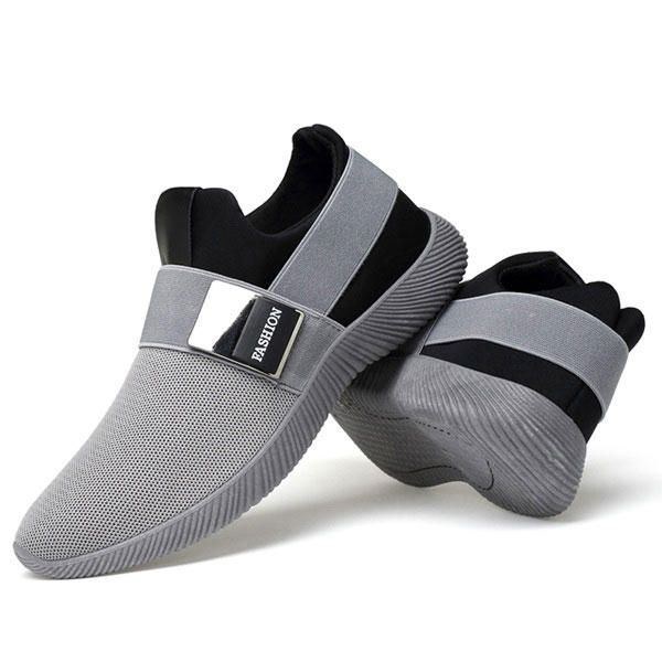 Herr Casual Tyg Elastiska Slip On Athletic Sneakers Sportskor