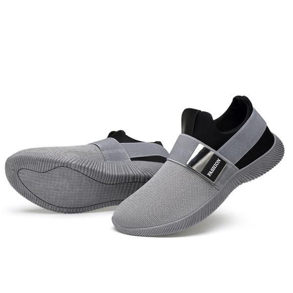 Herr Casual Tyg Elastiska Slip On Athletic Sneakers Sportskor