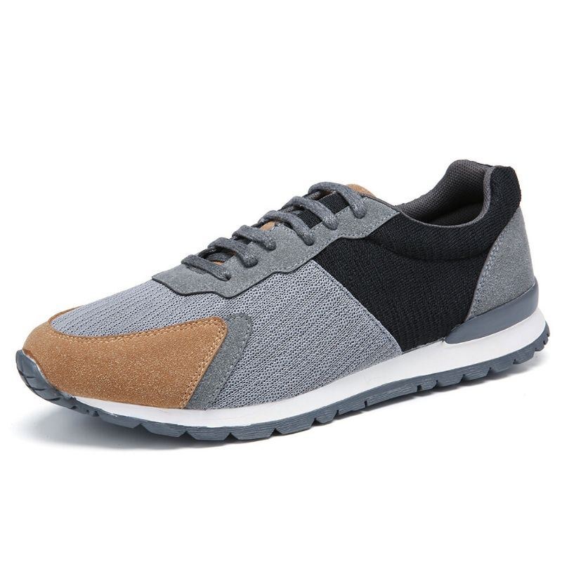 Herr Colorblock Mesh Splicing Andas Sports Casual Forrest Sneakers