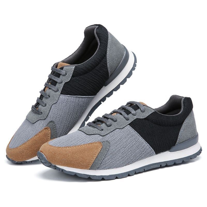 Herr Colorblock Mesh Splicing Andas Sports Casual Forrest Sneakers