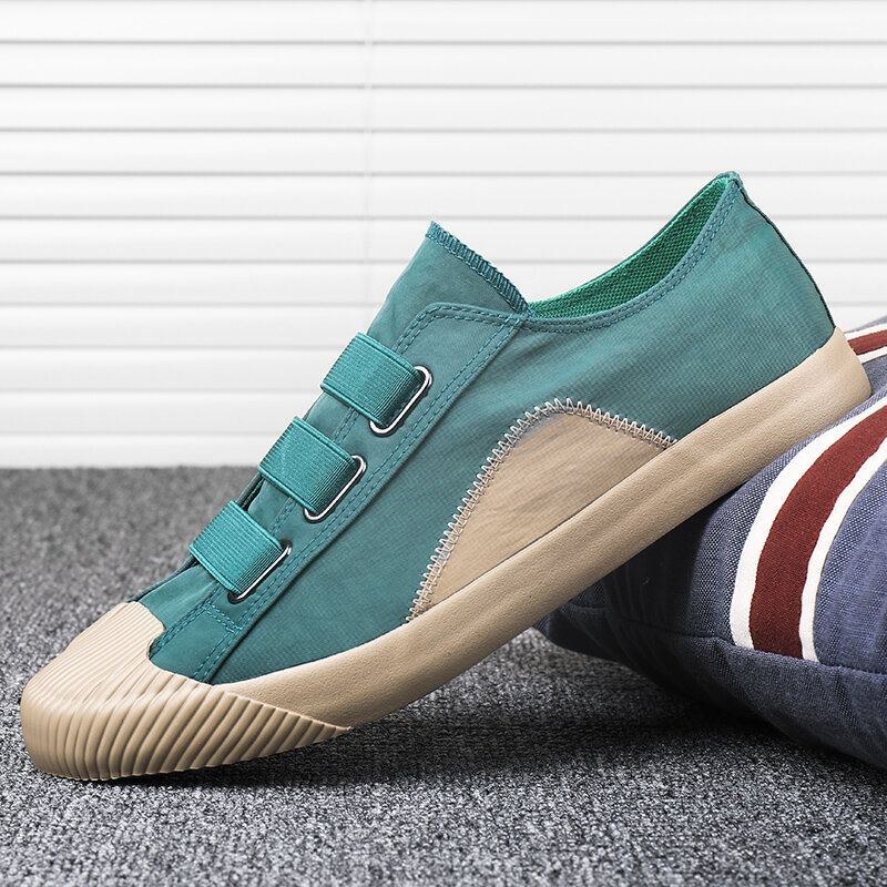 Herr Comfy Splicing Colorblock Andas Skate Skor Casual Daily Canvas Sneakers