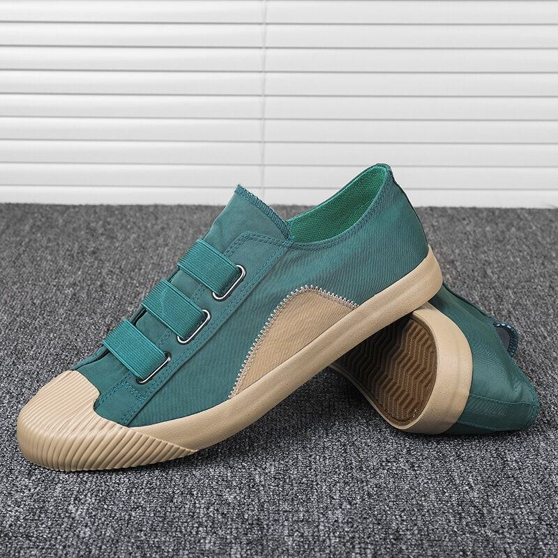 Herr Comfy Splicing Colorblock Andas Skate Skor Casual Daily Canvas Sneakers