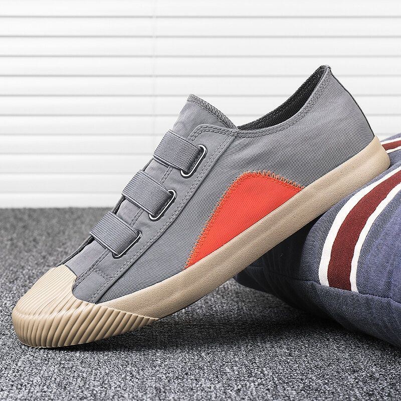 Herr Comfy Splicing Colorblock Andas Skate Skor Casual Daily Canvas Sneakers