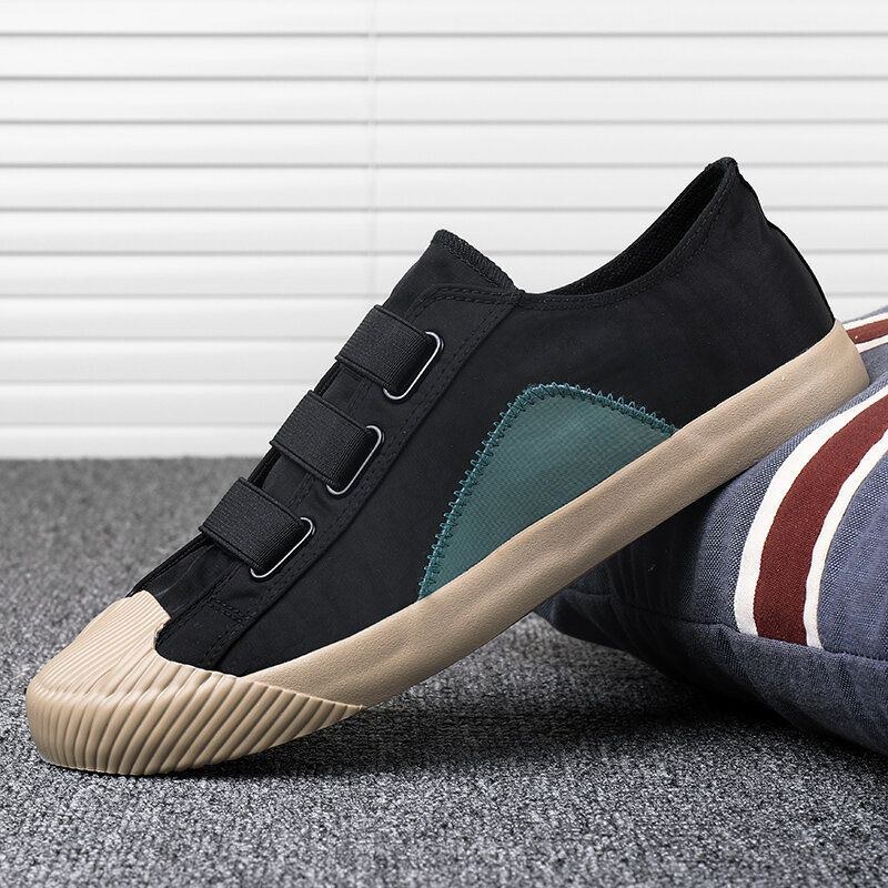 Herr Comfy Splicing Colorblock Andas Skate Skor Casual Daily Canvas Sneakers