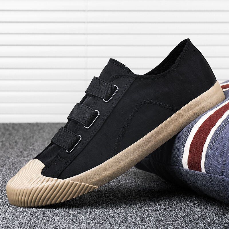 Herr Comfy Splicing Colorblock Andas Skate Skor Casual Daily Canvas Sneakers