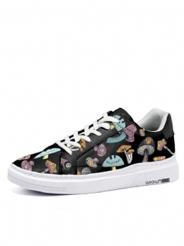 Herr Färgglada Element Svampmönster Print Skate Sneakers