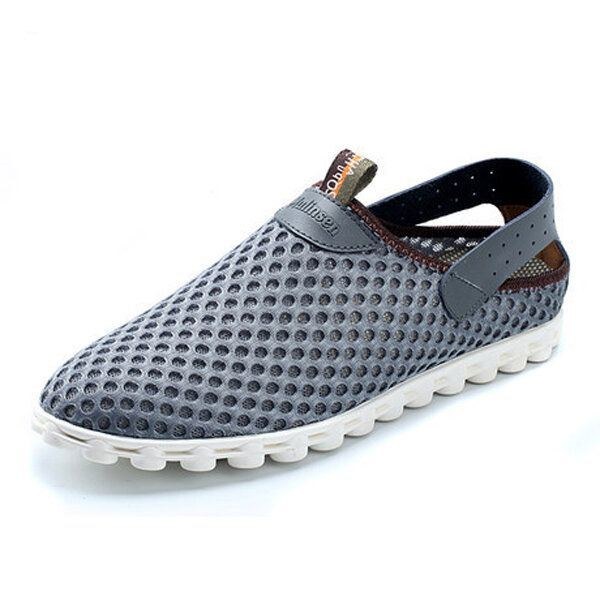 Herr I Stor Storlek Andningsbart Mesh Atletisk Skor Slip On Outdoor Sports Sneaker Skor