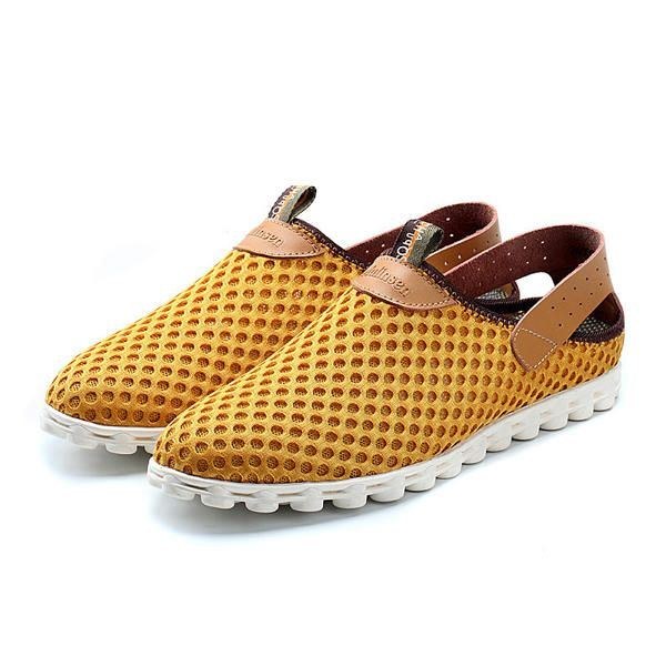 Herr I Stor Storlek Andningsbart Mesh Atletisk Skor Slip On Outdoor Sports Sneaker Skor