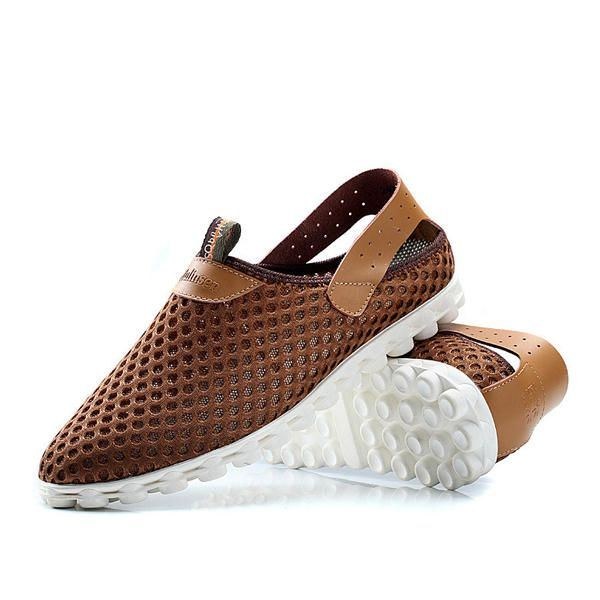 Herr I Stor Storlek Andningsbart Mesh Atletisk Skor Slip On Outdoor Sports Sneaker Skor