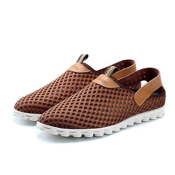 Herr I Stor Storlek Andningsbart Mesh Atletisk Skor Slip On Outdoor Sports Sneaker Skor