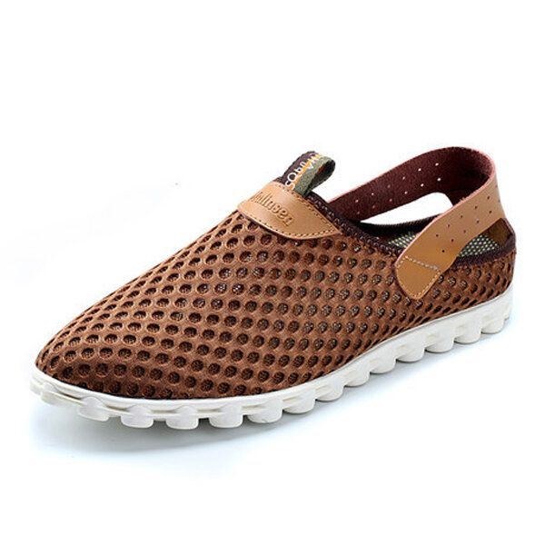 Herr I Stor Storlek Andningsbart Mesh Atletisk Skor Slip On Outdoor Sports Sneaker Skor