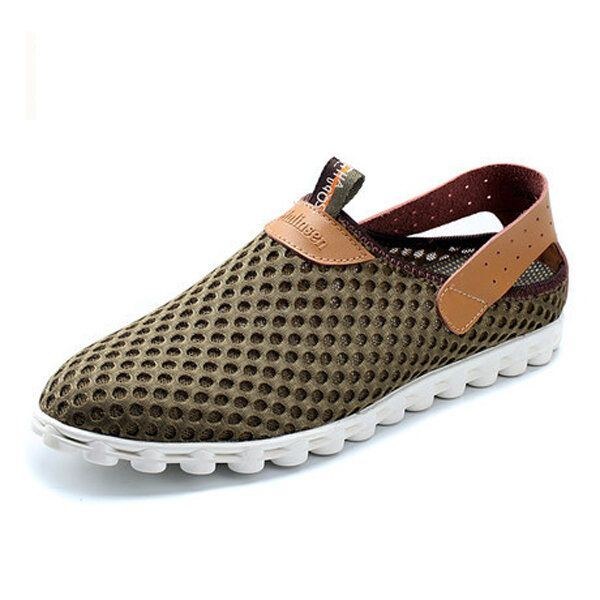 Herr I Stor Storlek Andningsbart Mesh Atletisk Skor Slip On Outdoor Sports Sneaker Skor