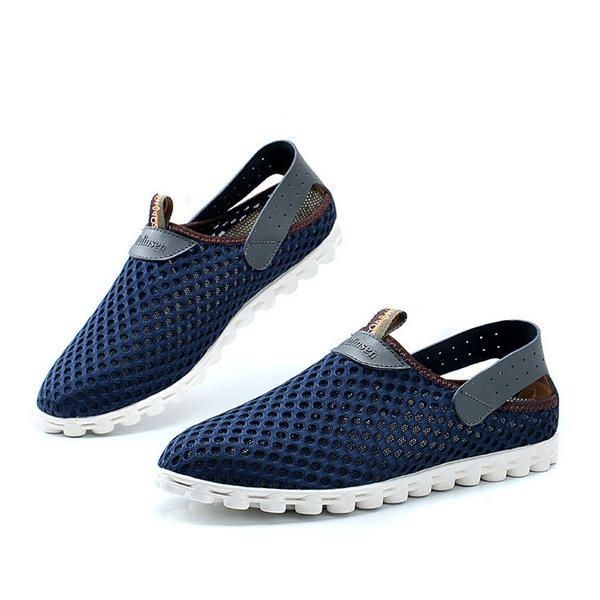 Herr I Stor Storlek Andningsbart Mesh Atletisk Skor Slip On Outdoor Sports Sneaker Skor