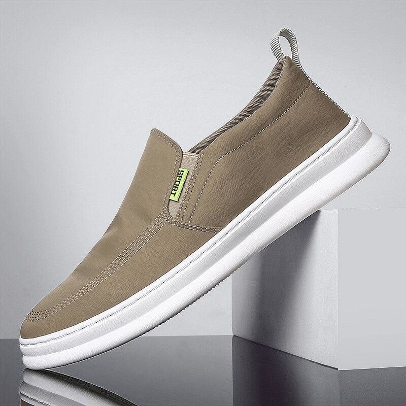 Herr Is Sidentyg Andningsbara Körskor Slip On Skate Sneakers