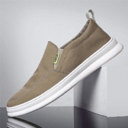 Herr Is Sidentyg Andningsbara Körskor Slip On Skate Sneakers