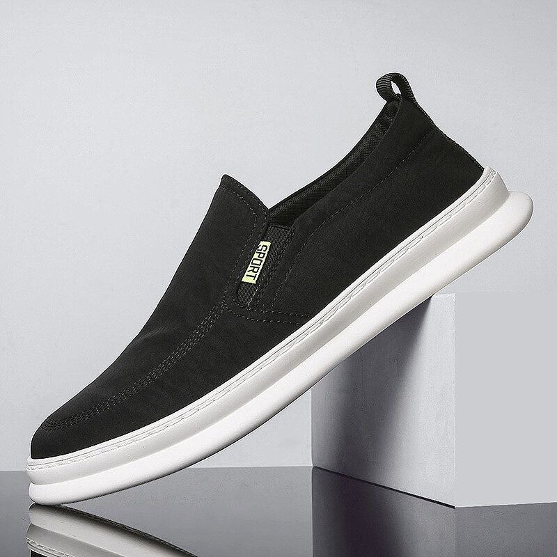 Herr Is Sidentyg Andningsbara Körskor Slip On Skate Sneakers