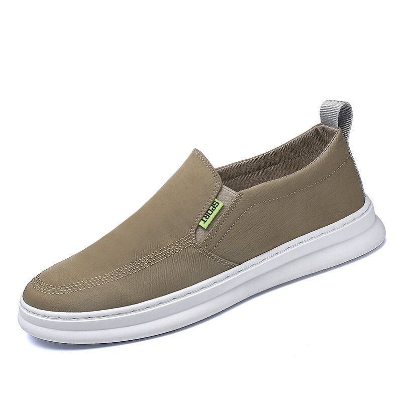 Herr Is Sidentyg Andningsbara Körskor Slip On Skate Sneakers