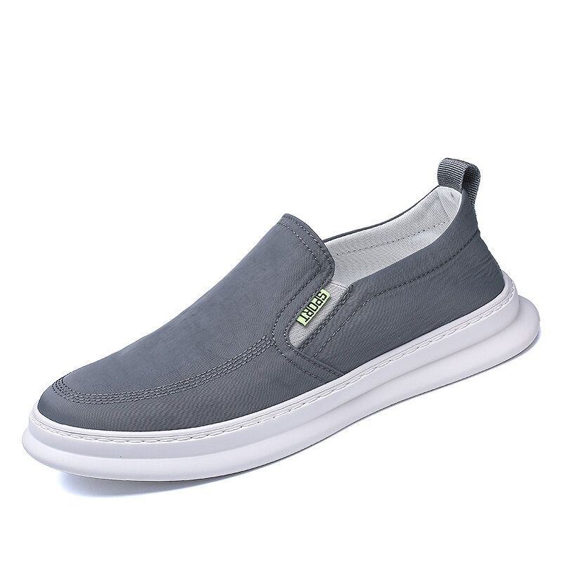 Herr Is Sidentyg Andningsbara Körskor Slip On Skate Sneakers