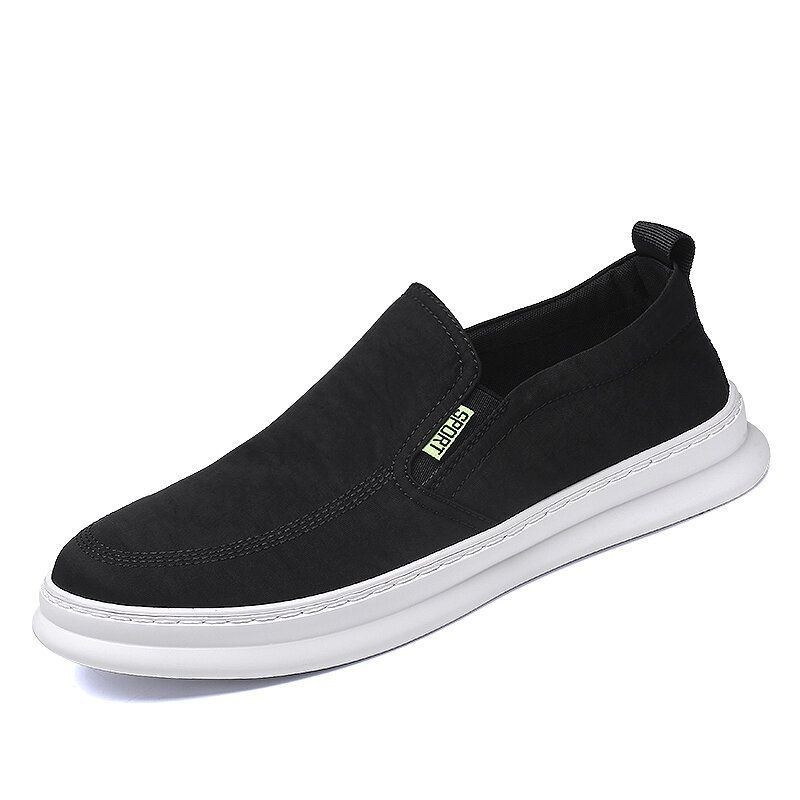 Herr Is Sidentyg Andningsbara Körskor Slip On Skate Sneakers