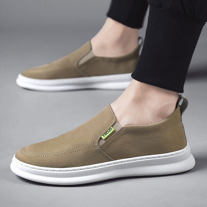 Herr Is Sidentyg Andningsbara Körskor Slip On Skate Sneakers