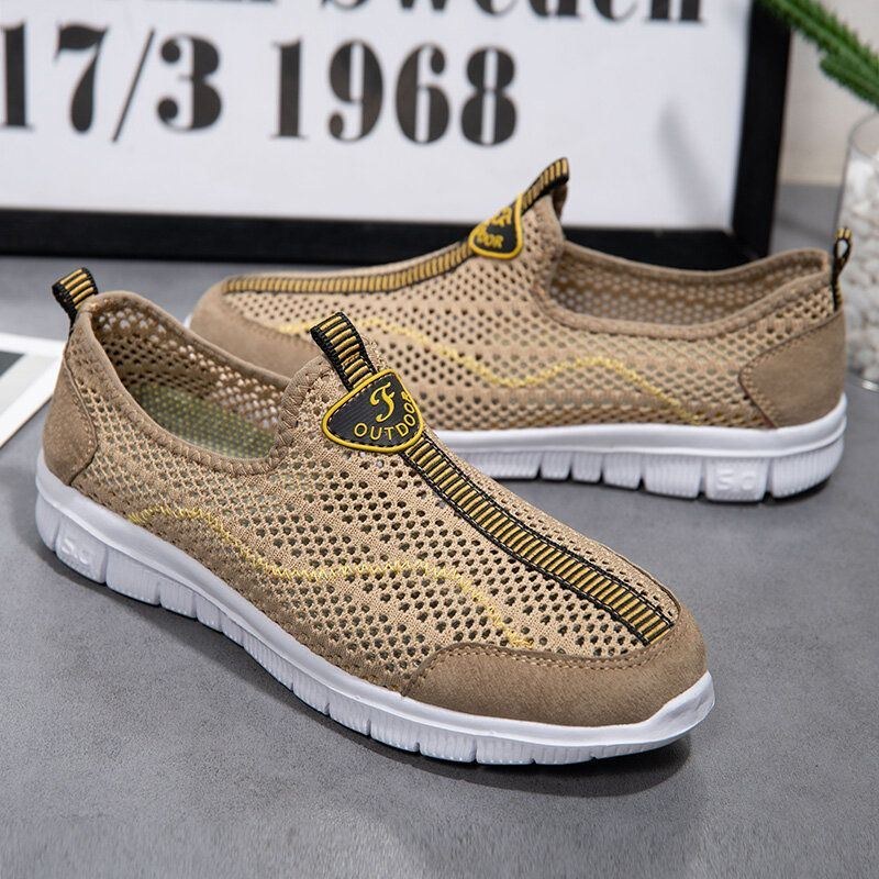 Herr Mesh Andas Halkfria Bekväma Sport Casual Walking Skor