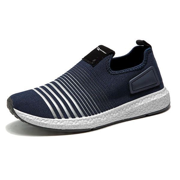 Herr Mesh Stickad Slip On Casual Mjuk Sula Atletisk Skor