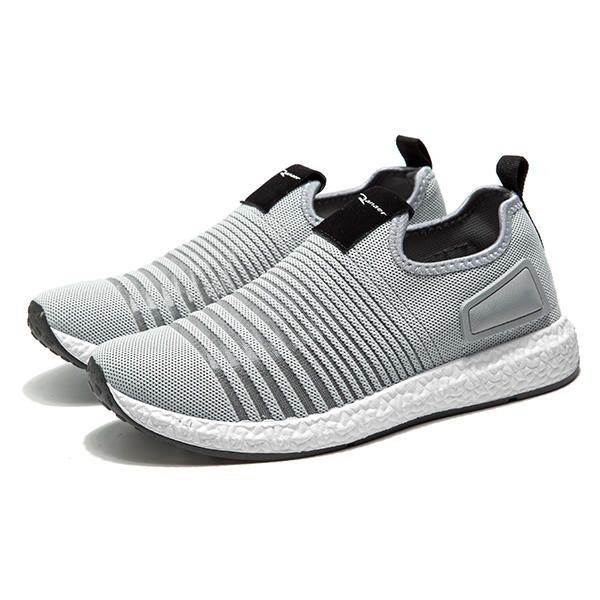 Herr Mesh Stickad Slip On Casual Mjuk Sula Atletisk Skor