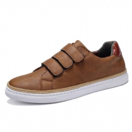 Herr Microfiber Läder Halkfri Krokögla Mjuka Casual Sneakers