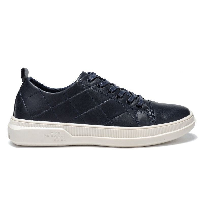 Herr Pure Color Microfiber Läder Halkfri Mjuk Sula Casual Sneakers