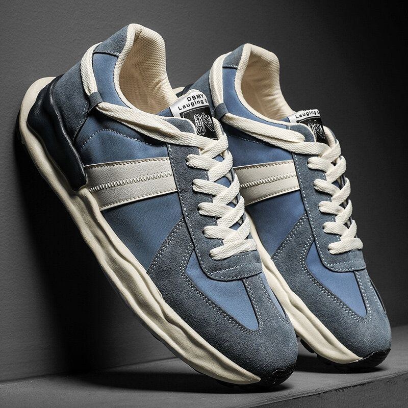 Herr Retro Splicing Lace Up Casual Running Sport Sneakers