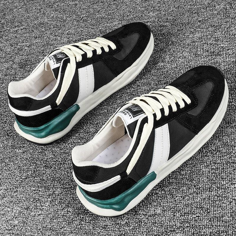 Herr Retro Splicing Lace Up Casual Running Sport Sneakers