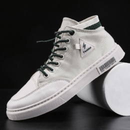 Herr Snygga Sömmar Canvas Bekväma Ventilerande High Top Casual Sneakers