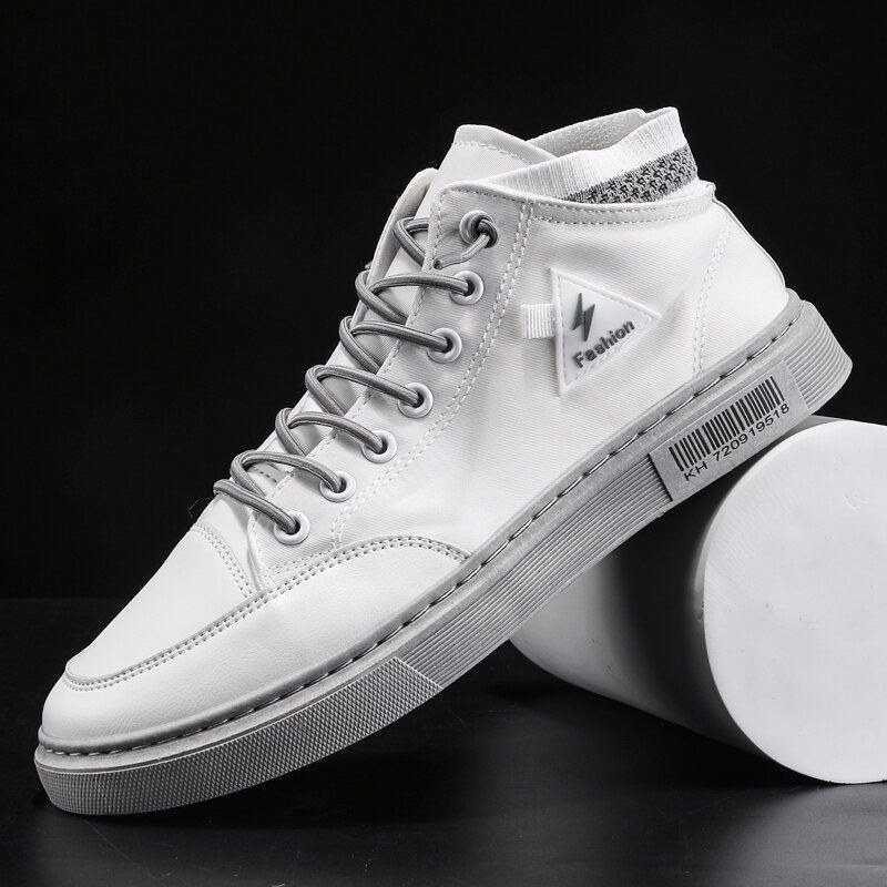 Herr Snygga Sömmar Canvas Bekväma Ventilerande High Top Casual Sneakers