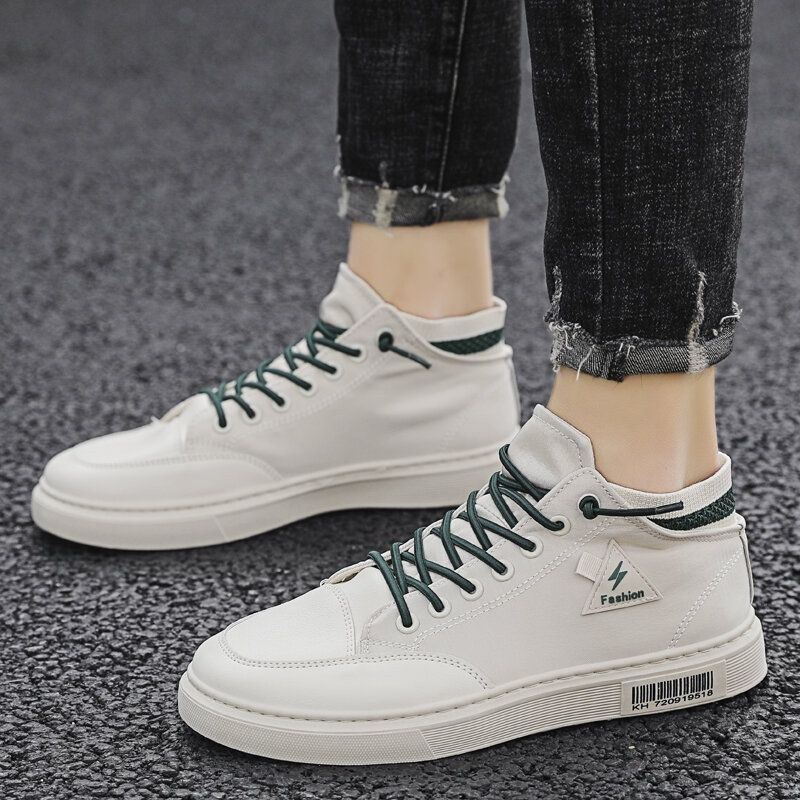 Herr Snygga Sömmar Canvas Bekväma Ventilerande High Top Casual Sneakers