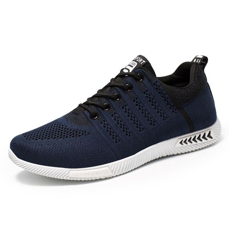 Herr Sport Stickat Tyg Andas Casual Löparsneakers